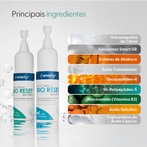 Smart Derma Bio Reset Skin Pro com Hidroxiapatita de Cálcio – 4 x 3 ml | Smart GR