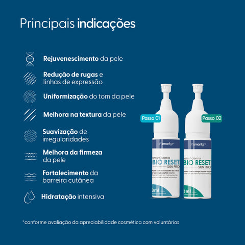 Smart Derma Bio Reset Skin Pro com Hidroxiapatita de Cálcio – 4 x 3 ml | Smart GR