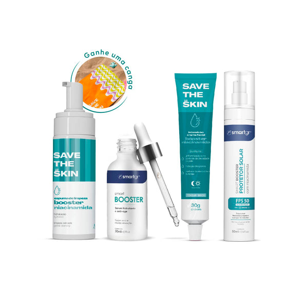 Kit Skincare - Pele Oleosa e Mista - Niacinamida e Ácido Hialurônico - Rotina Completa