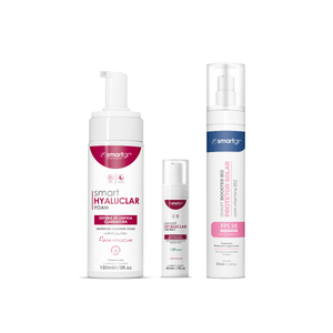 Kit Suavização de Manchas – Foam Hyaluclar + Sérum Intense 2 + Protetor Solar B12 FPS 50 | Smart GR