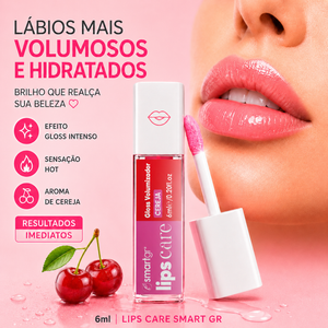 Gloss Volumizador de Cereja - Lips Care – 6 ml | Smart GR