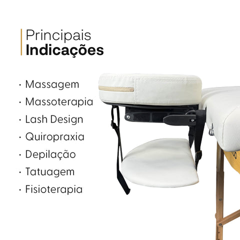 Maca Dobrável Portátil Branca – 250 kg | Docmob