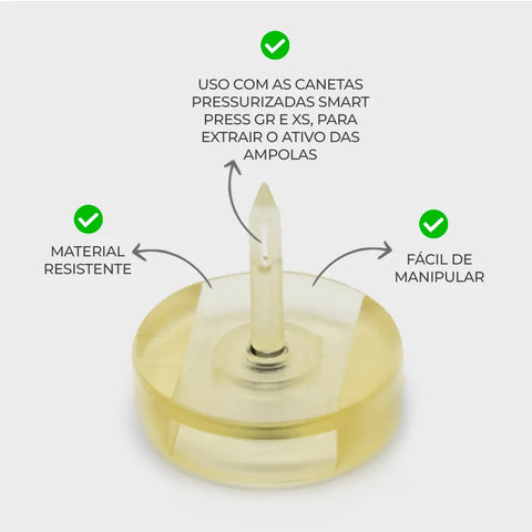 Adaptador Descartável Caneta Pressurizada – 0,5 ml | Smart GR