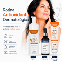 Kit Smart Vita C+ Antioxidante Premium — Rotina Dermatológica em 3 Etapas