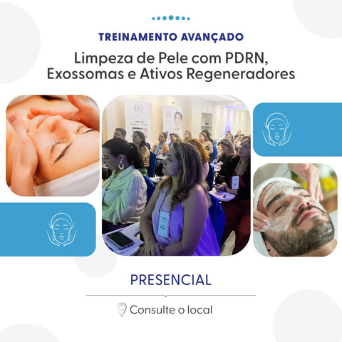 Presencial - Treinamento Avançado Limpeza de Pele com PDRN, Exossomas e Ativos Regeneradores | Smart GR
