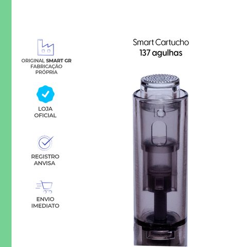 Cartucho Smart Pen Preto, 137 nano pins, caixa com 10 unidades — microagulhamento para estética profissional, Smart GR