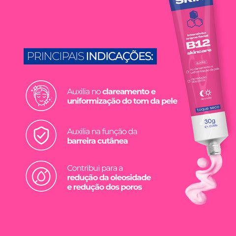 B12 Intensivão Creme Facial Save The Skin — hidratação e firmeza da pele, 30 g