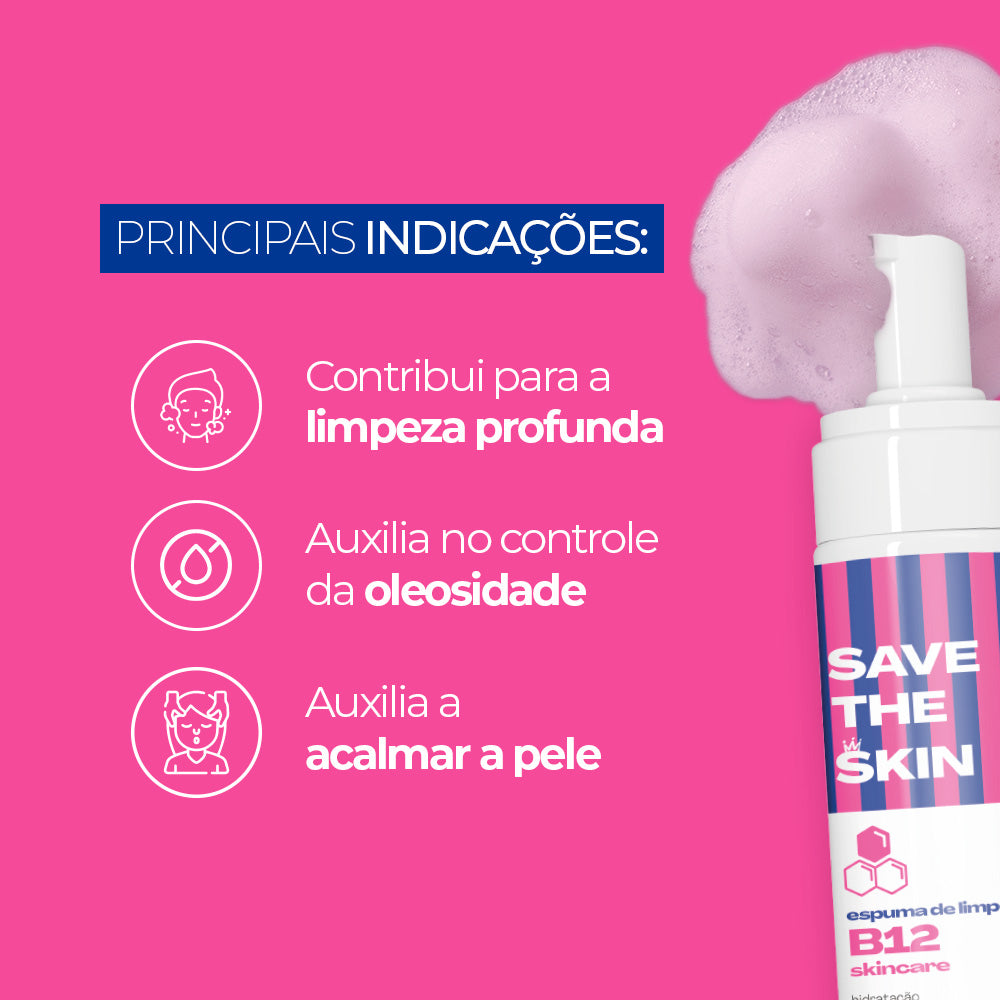 B12 – Espuma de Limpeza – 120 ml | Save The Skin – Smart GR