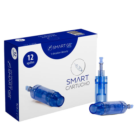 Cartucho Derma Pen Azul Universal MTS, 12 agulhas, caixa com 10 unidades — microagulhamento para estética profissional, Smart GR