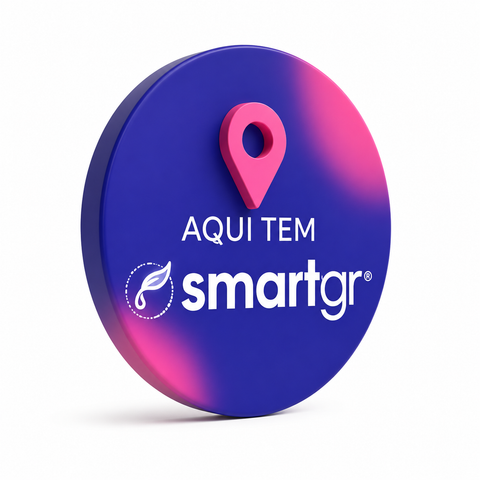 Smart Placa de Acrílico Aqui Tem | Smart GR