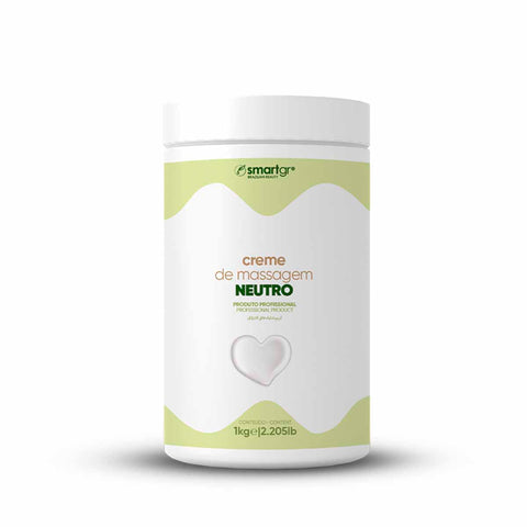Creme de Massagem Neutro, 1 kg — hipoalergênico para pele sensível, massagem corporal, Smart GR