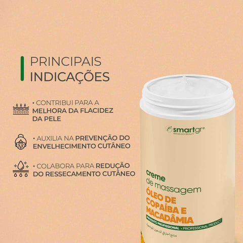 Creme de Massagem – Copaíba e Macadâmia – 1 kg | Smart GR