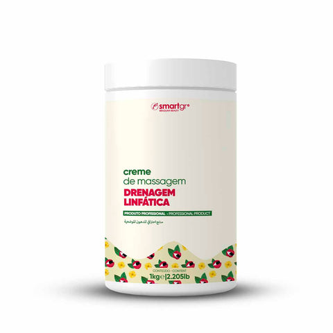 Creme de Massagem Drenagem Linfática, 1 kg — massagem linfática para retenção de líquidos e microcirculação, Smart GR