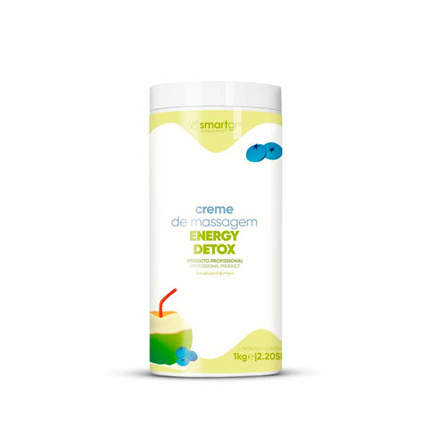 Creme de Massagem Energy Detox, 1 kg — ação antioxidante e detox para massagem modeladora, Smart GR