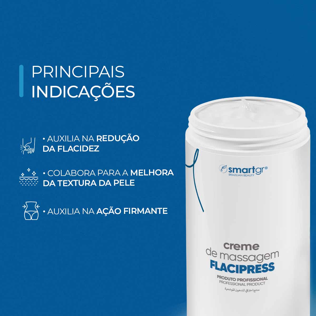 Creme de Massagem Flacipress, 1 kg — vista adicional, Smart GR