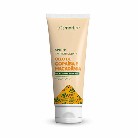 Creme de Massagem Copaíba e Macadâmia, 230 g — ação hidratante e antioxidante para massagem corporal, Smart GR