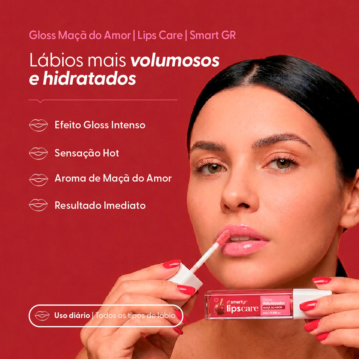 Smart Lips Care, Plump Gloss de Maçã do Amor — vista adicional, Smart GR