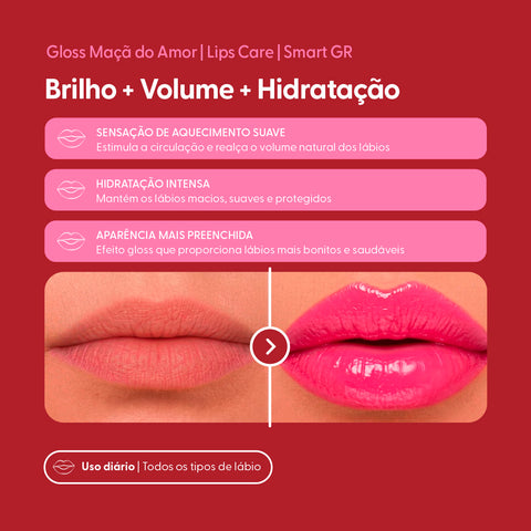 Smart Lips Care, Plump Gloss de Maçã do Amor — embalagem do produto, Smart GR