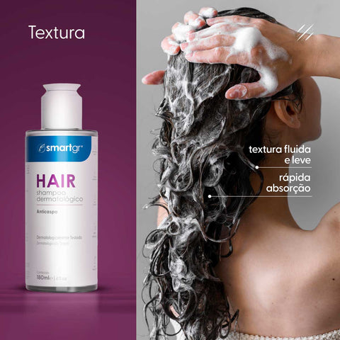 Hair Shampoo Anticaspa e Anticoceira, 180 ml — embalagem do produto, Smart GR