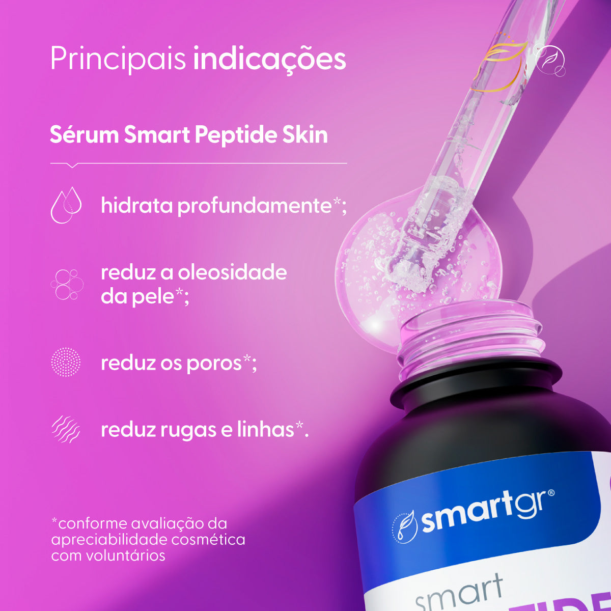 Sérum Peptide Skin, Peptídeos Anti-idade, 30 ml — vista adicional, Smart GR