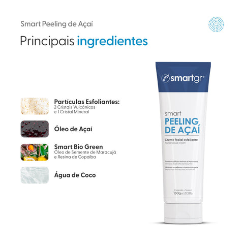 Smart Peeling de Açaí, 150 ml, Creme Esfoliante Facial — vista adicional, Smart GR