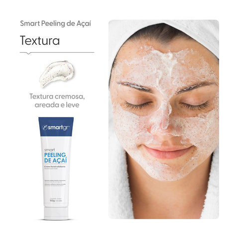 Smart Peeling de Açaí, 150 ml, Creme Esfoliante Facial — embalagem do produto, Smart GR