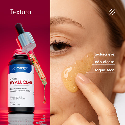 Sérum Hyaluclar, Clareador de Marcas e Uniformizador, 30 ml — embalagem do produto, Smart GR