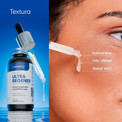 Sérum Ultra Regener, Recuperador Anti-linhas e Rugas, 30 ml — embalagem do produto, Smart GR