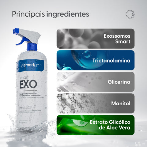 Smart Solução Emoliente EXO, Exossomos, 1 L — embalagem do produto, Smart GR