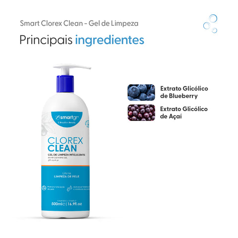 Smart Clorex Clean, 500 ml, Gel de Limpeza Inteligente — embalagem do produto, Smart GR