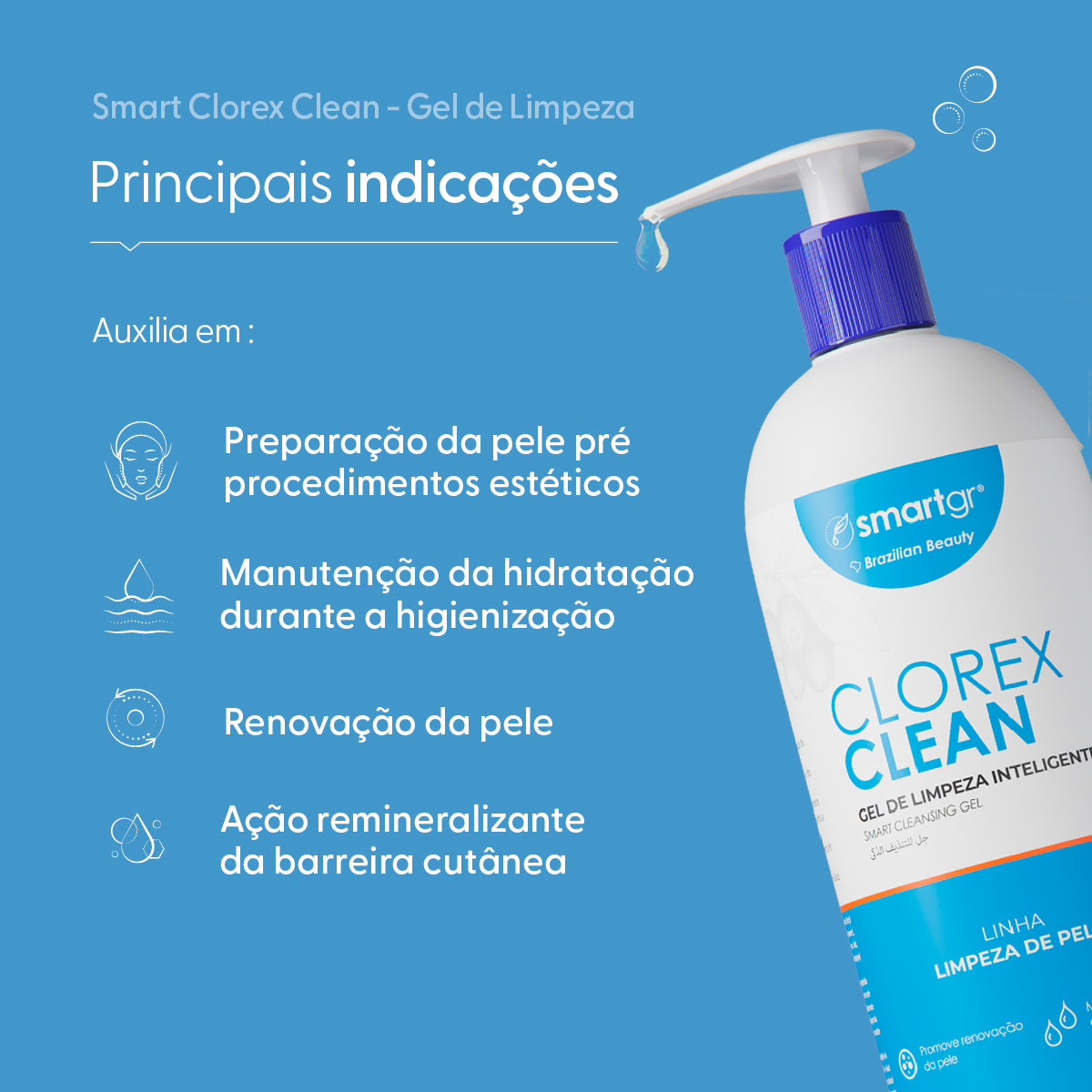 Smart Clorex Clean, 500 ml, Gel de Limpeza Inteligente — vista adicional, Smart GR