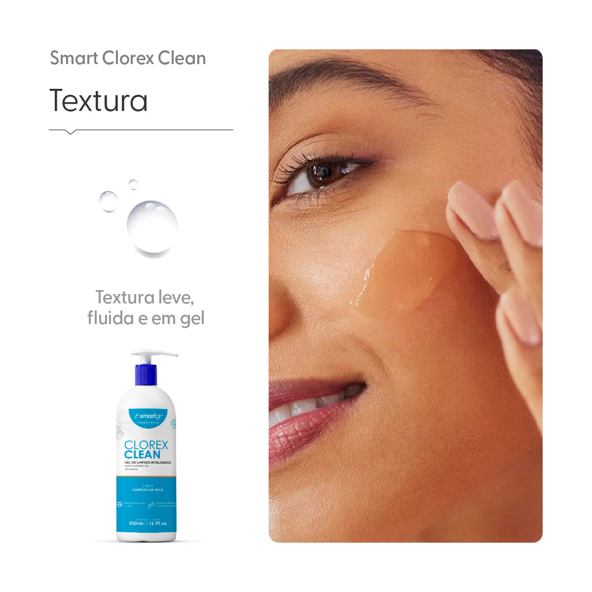 Smart Clorex Clean, 500 ml, Gel de Limpeza Inteligente — embalagem do produto, Smart GR