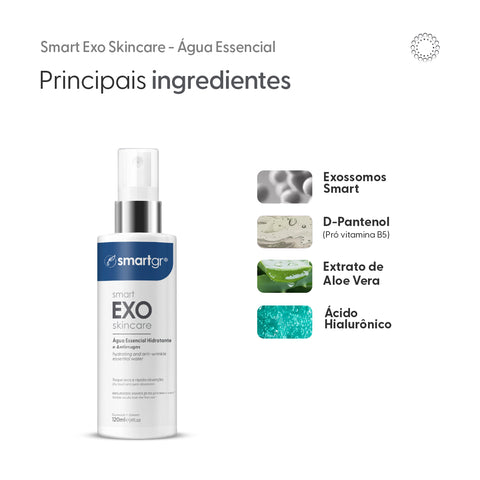 Tônico Exossomos, Água Essencial, 120 ml — embalagem do produto, Smart GR