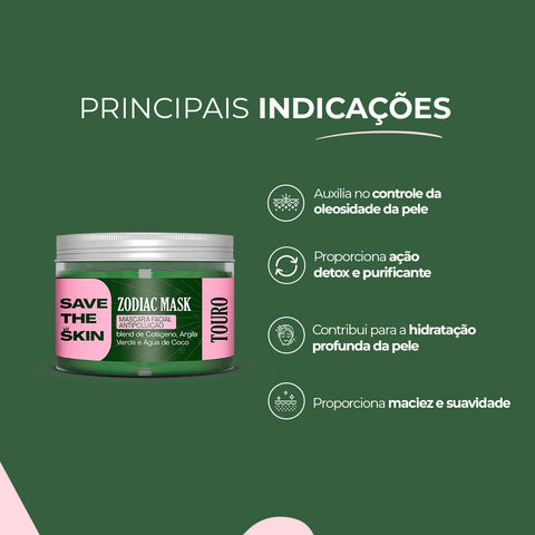 Máscara Facial Antipoluição – 120 g | Save The Skin