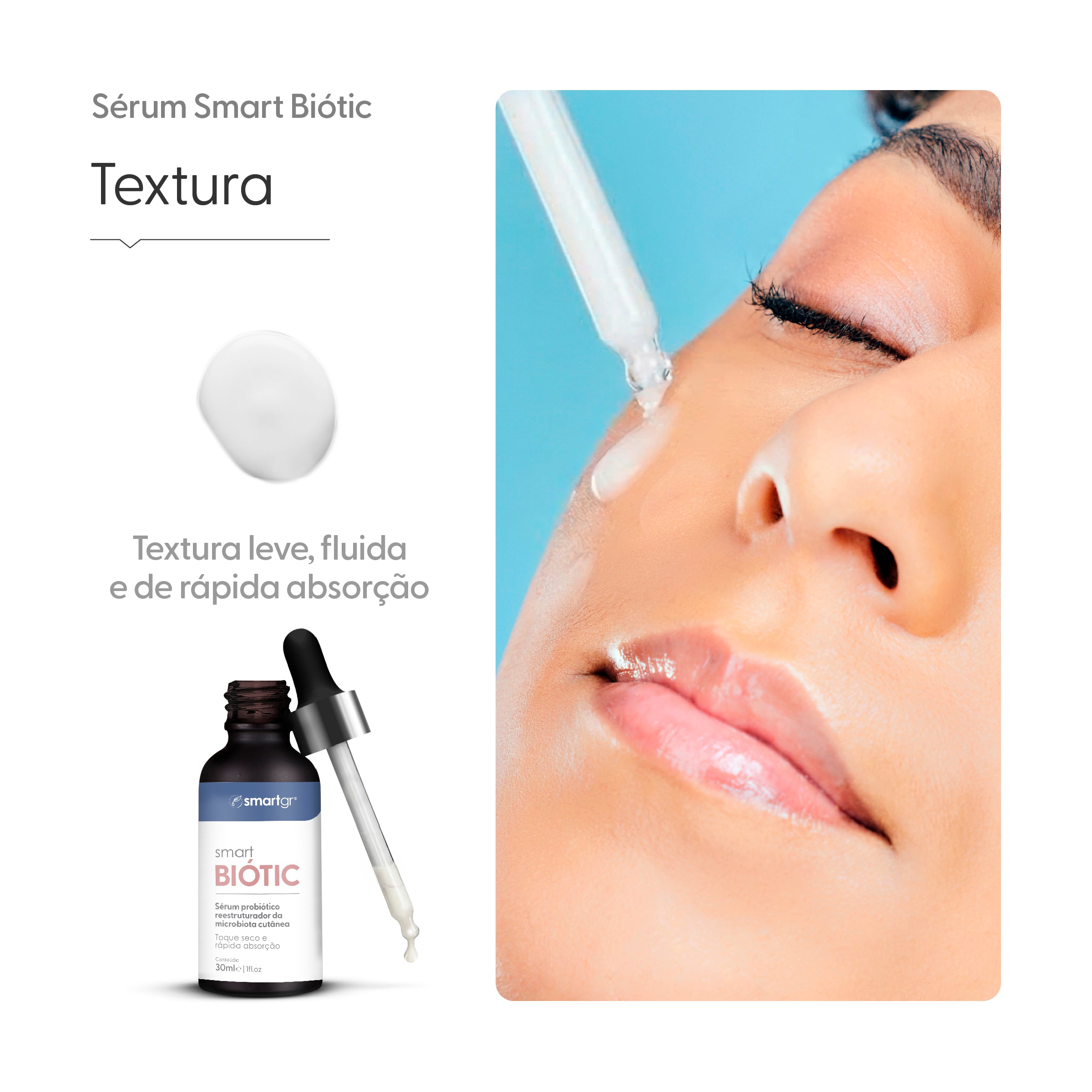 Sérum Prebiótico Smart Biótic, 30 ml — embalagem do produto, Smart GR