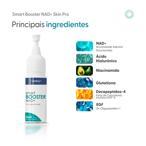 Smart Booster NAD+ Skin Pro, 5 x 3 ml — embalagem do produto, Smart GR