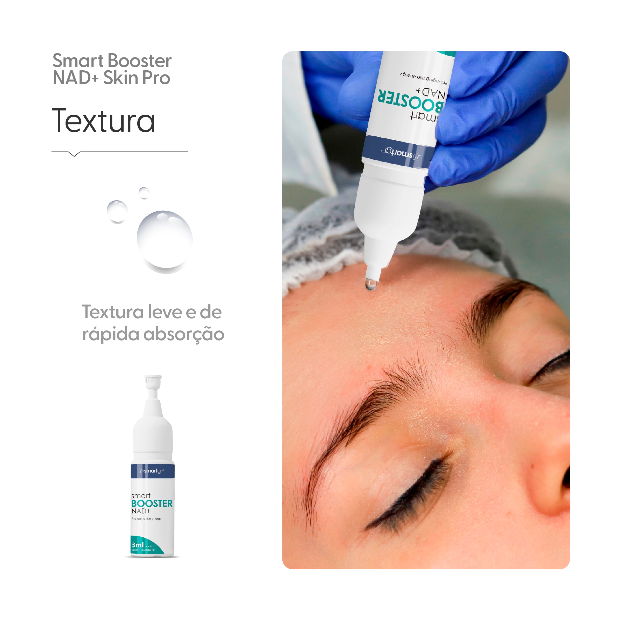 Smart Booster NAD+ Skin Pro, 5 x 3 ml — embalagem do produto, Smart GR