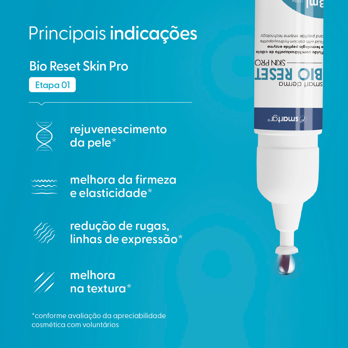 Smart Derma Bio Reset Skin Pro, Hidroxiapatita de Cálcio, 4 x 3 ml — vista adicional, Smart GR