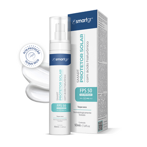 Protetor Solar FPS 50 com Ácido Hialurônico – 50 ml | Smart GR