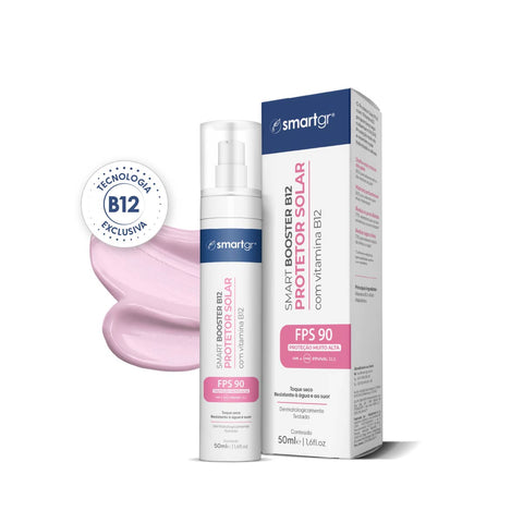 Protetor Solar FPS 90 com Vitamina B12, 50 ml, Smart GR