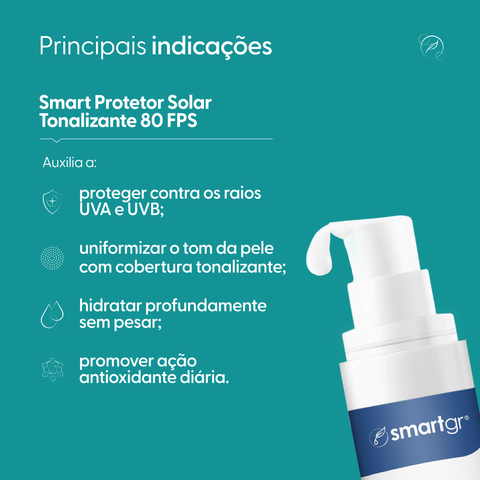 Smart Protetor Solar FPS 80 Tonalizante - 50 ml | Smart GR