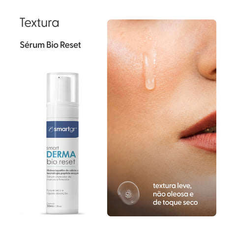 Sérum Derma Bio Reset, Hidroxiapatita de Cálcio, 30 ml — embalagem do produto, Smart GR