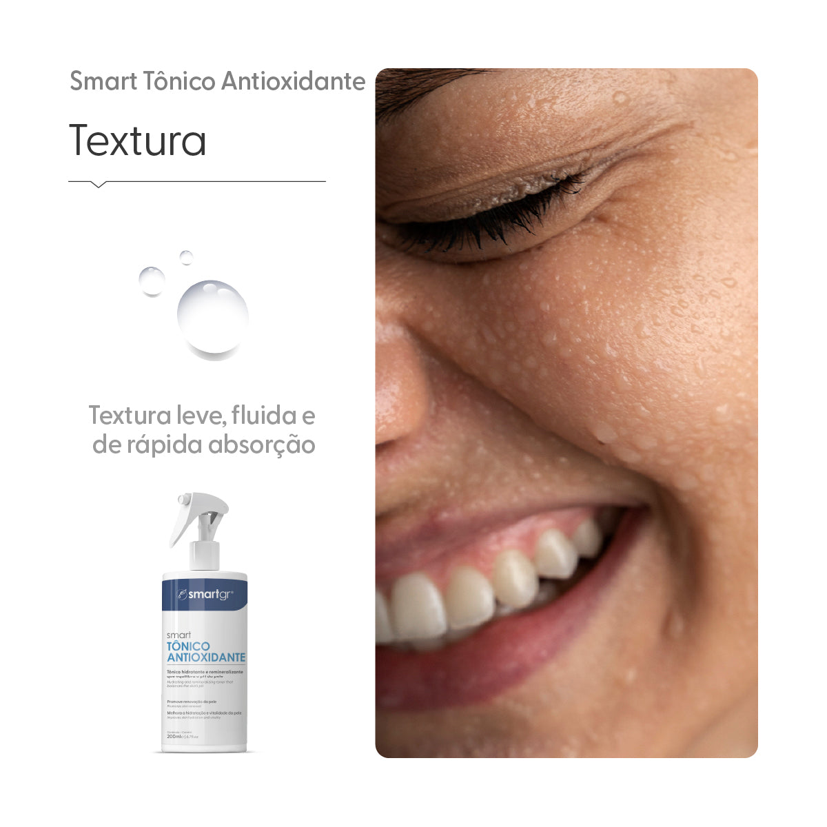 Smart Tônico Antioxidante, 200 ml — embalagem do produto, Smart GR