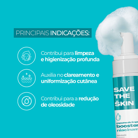 Booster Niacinamida Espuma de Limpeza - 120 ml | Save the Skin