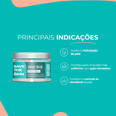 Máscara Facial de Argila Branca – 120 g | Save The Skin
