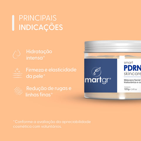 Smart PDRN, Máscara Facial, 120 g — indicações de uso, Smart GR