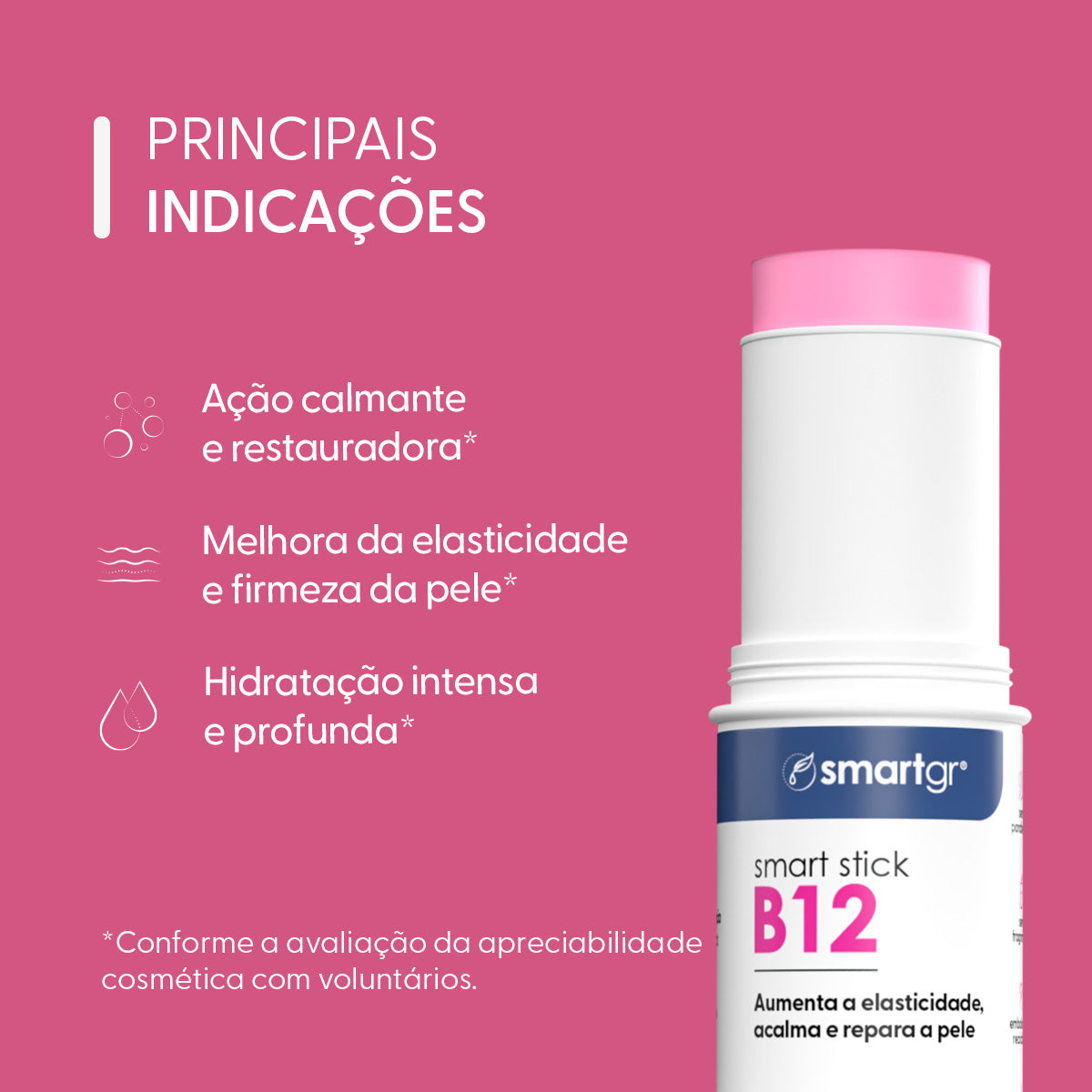Smart Stick B12, Hidratação e Revitalização, 15 g — indicações de uso, Smart GR