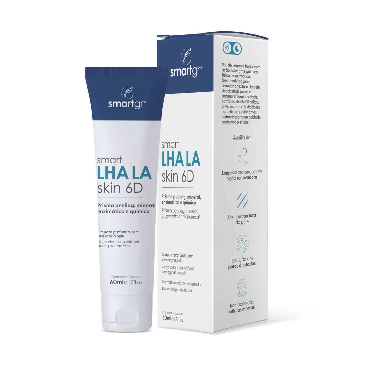 Smart Prisma Peeling Lha La Skin 6D, Gel de Limpeza, 60 ml — esfoliação química profissional, Smart GR