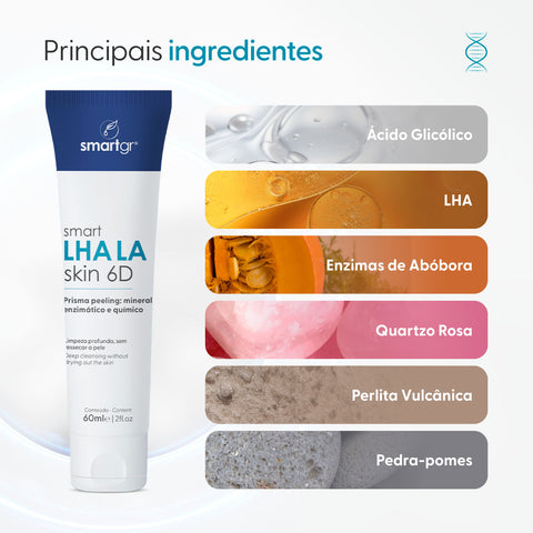 Smart Prisma Peeling Lha La Skin 6D, Gel de Limpeza, 60 ml — embalagem do produto, Smart GR