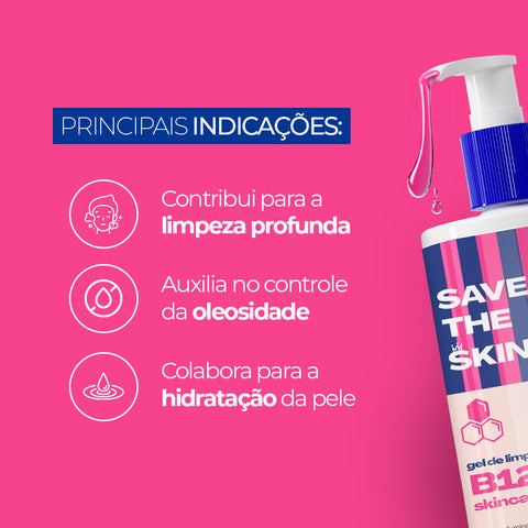 Gel de Limpeza B12 Save The Skin, 200 ml — embalagem do produto